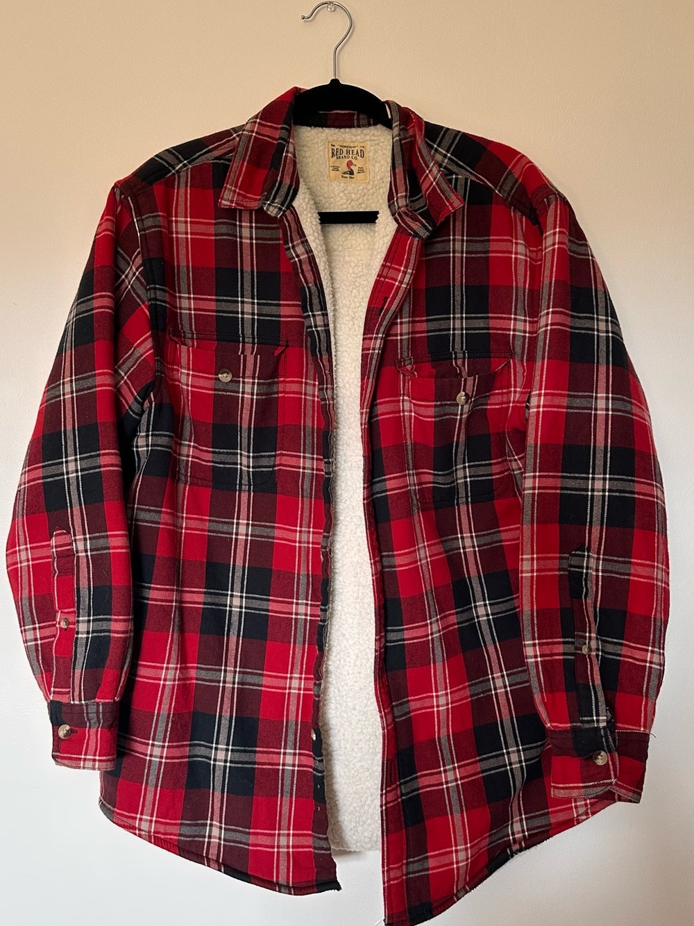 RedHead Red and Black Plaid Sherpa-Lined Jacket